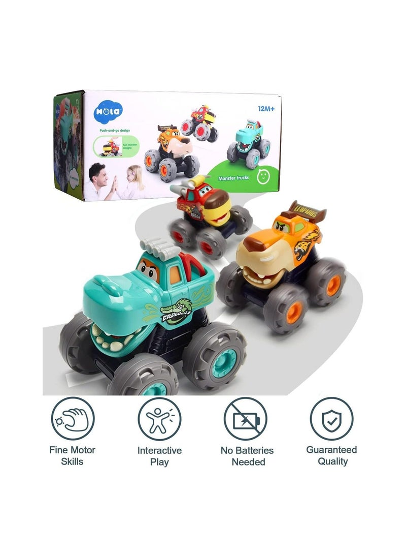 HOLA Car Toys 3 Pack Monster Truck