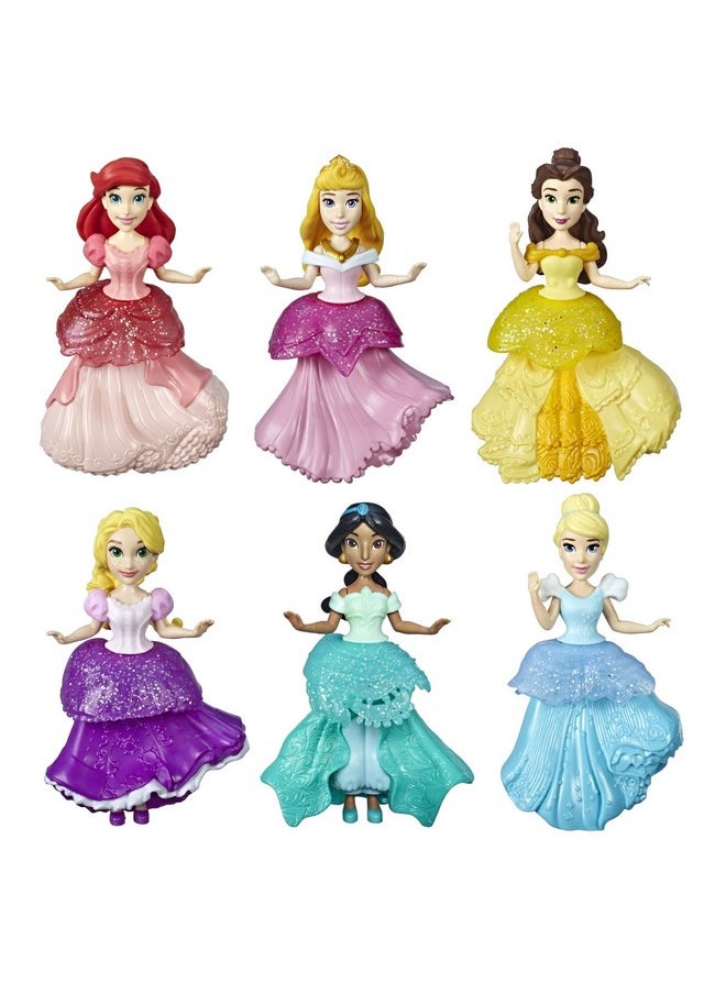 Collectible Dolls Set Of 6 With 6 Royal Clips Fashions Oneclip Dresses Toy For 3 Year Olds And Up