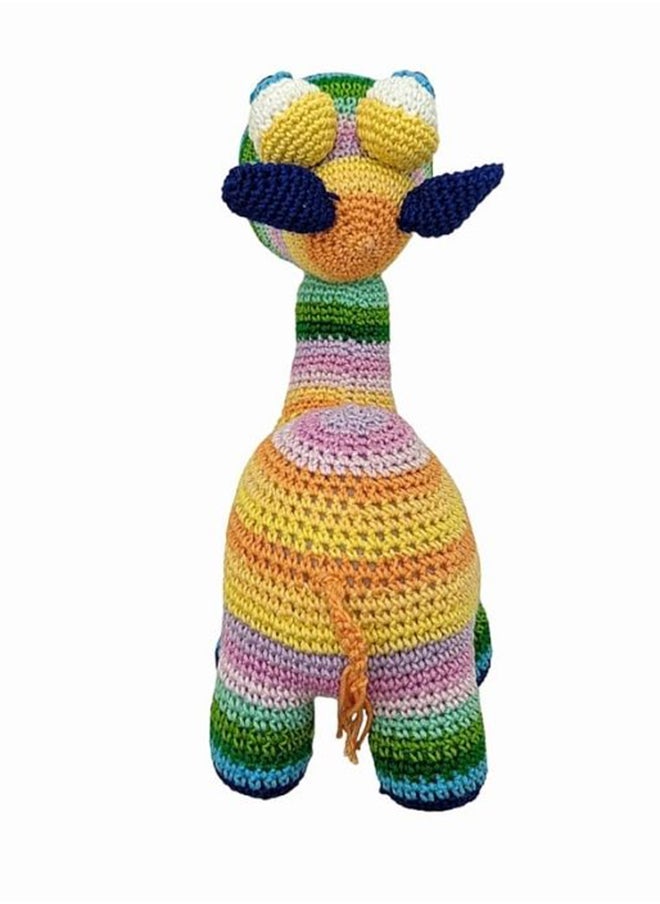 Handmade Crocheted Rainbow Camel (10 inch) – Multicolour | Crochet Toys | Child Safe | for Babies 6 Months & Above | Dolls for Boys/Girls| for Birthday Gift | Decorative Items for Room