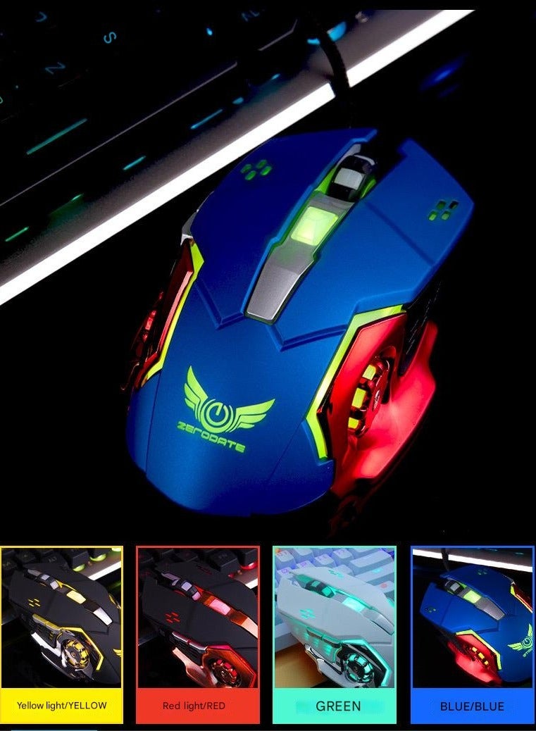 Wrangler G11 Gaming Esports Mechanical Mouse Macro Definition Colorful Luminous Wired USB Mouse