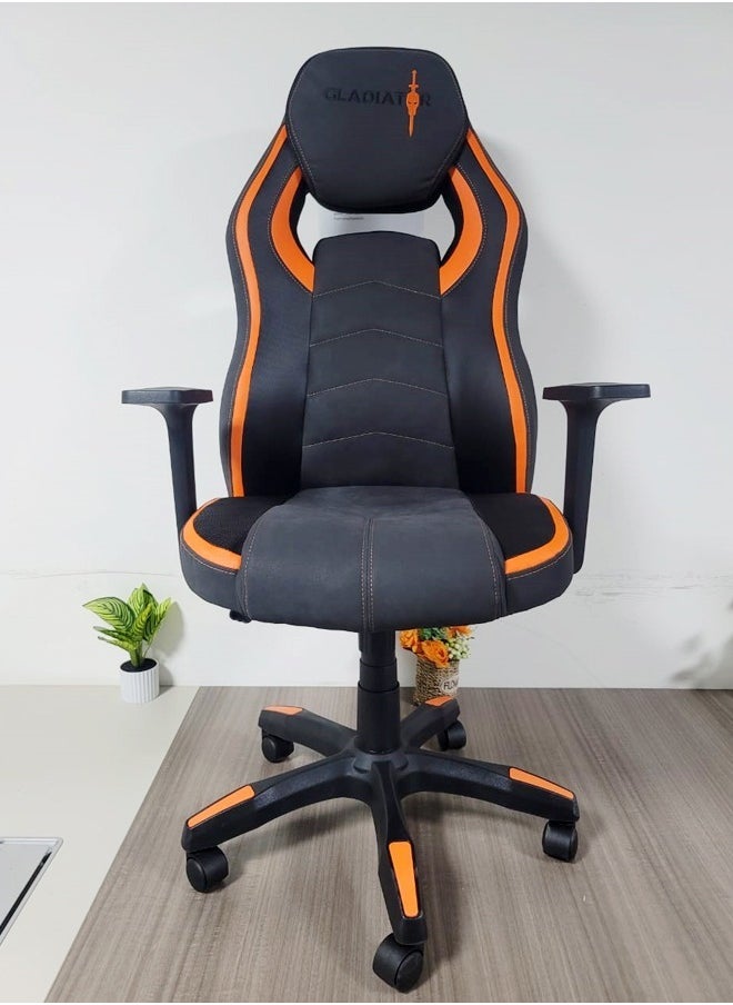 Multifunction High Quality Ergonomic Swivel Adjustable Height Gaming Chair Office Chair Leather High Back Ergonomic Design Comfortable Neck and Lumber Support Armrest Headrest Computer Chair for Home Office 65.5x128.5 cm