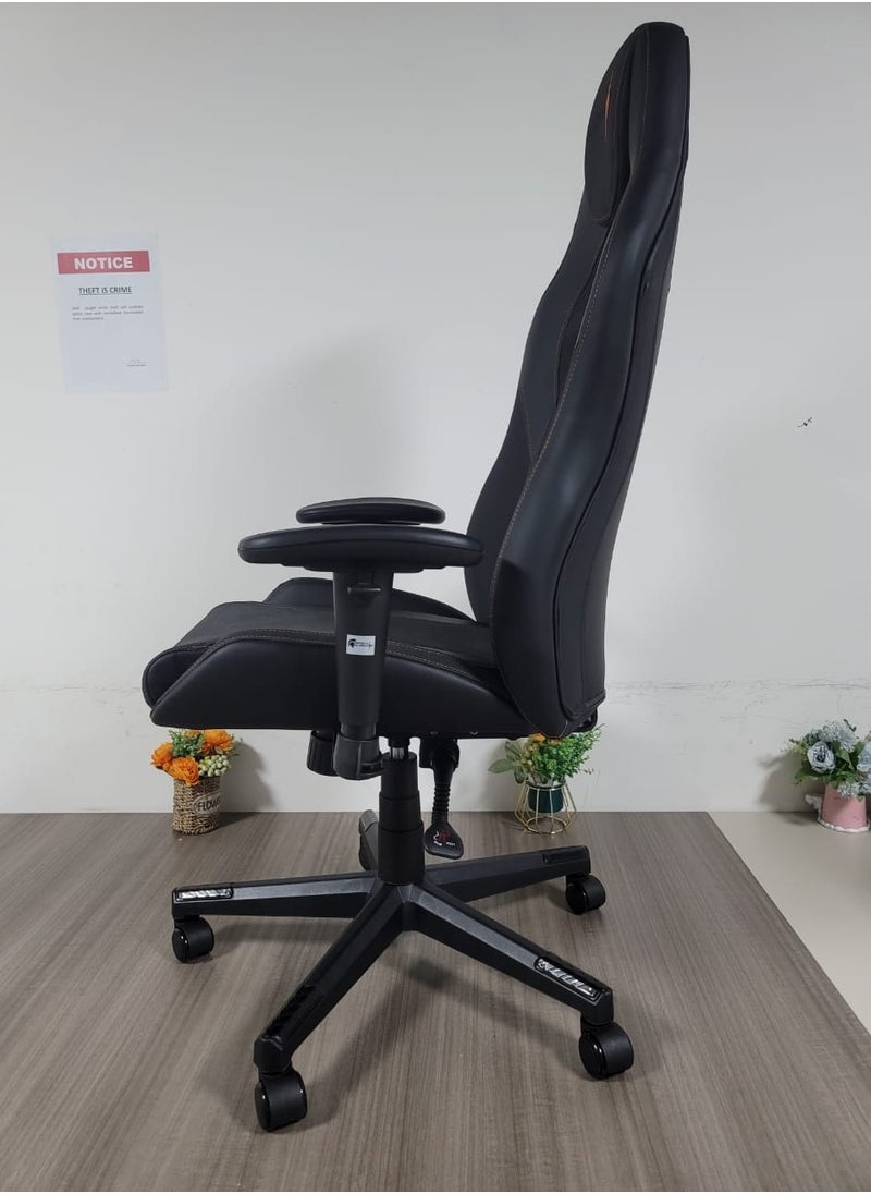 Multifunction High Quality Ergonomic Swivel Adjustable Height Gaming Chair Office Chair Leather High Back Reclining Function Ergonomic Design Comfortable Neck and Lumber Support Armrest Headrest Computer Chair for Home Office 73x127 cm