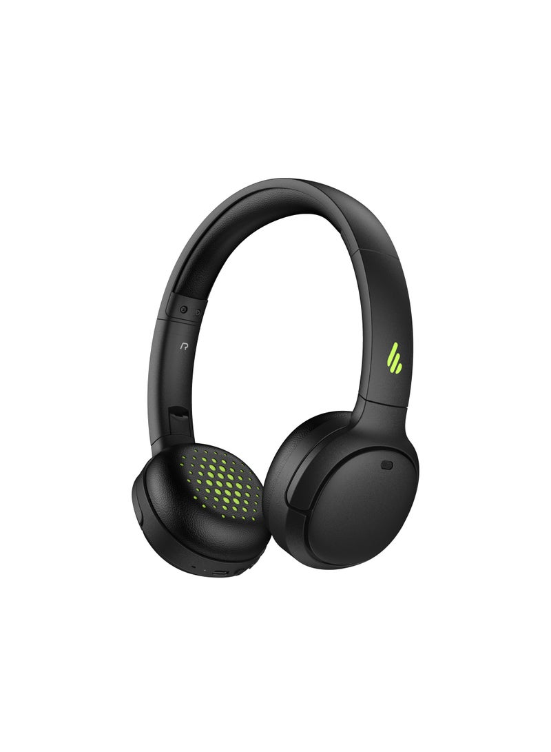 Wireless On-Ear Bluetooth Headphones, Lightweight, Foldable, 40H Playtime, Personalize EQ, Fast Charging Balck