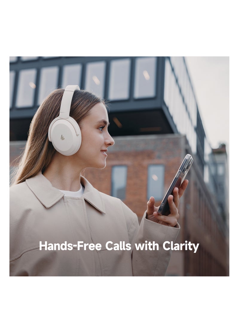 Wireless Over-Ear Bluetooth Headphones – Hi-Res Sound, 40mm Dynamic Drivers, Titanium-Coated Diaphragm, 56H Battery Life, Adjustable Comfort Fit, Ultra-Low Latency Game Mode, Wired & Wireless Use Ivory