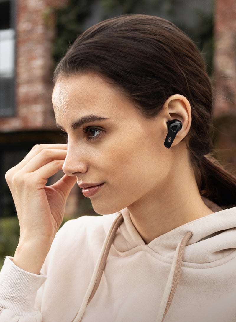 Active Noise Cancelling Bluetooth Earbuds – Spatial Audio, Hi-Res Sound, 22H Playtime, IP54 Water-Resistant, 8 Mics for Clear Calls, Bluetooth 5.3, Fast Charging Black