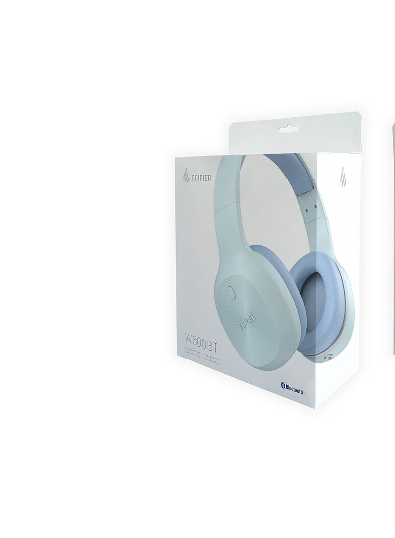 Wireless On-Ear Headphones, 30H Battery, Minimalist design, Powerful Bass, Built-In Microphone, Fast Charge Blue