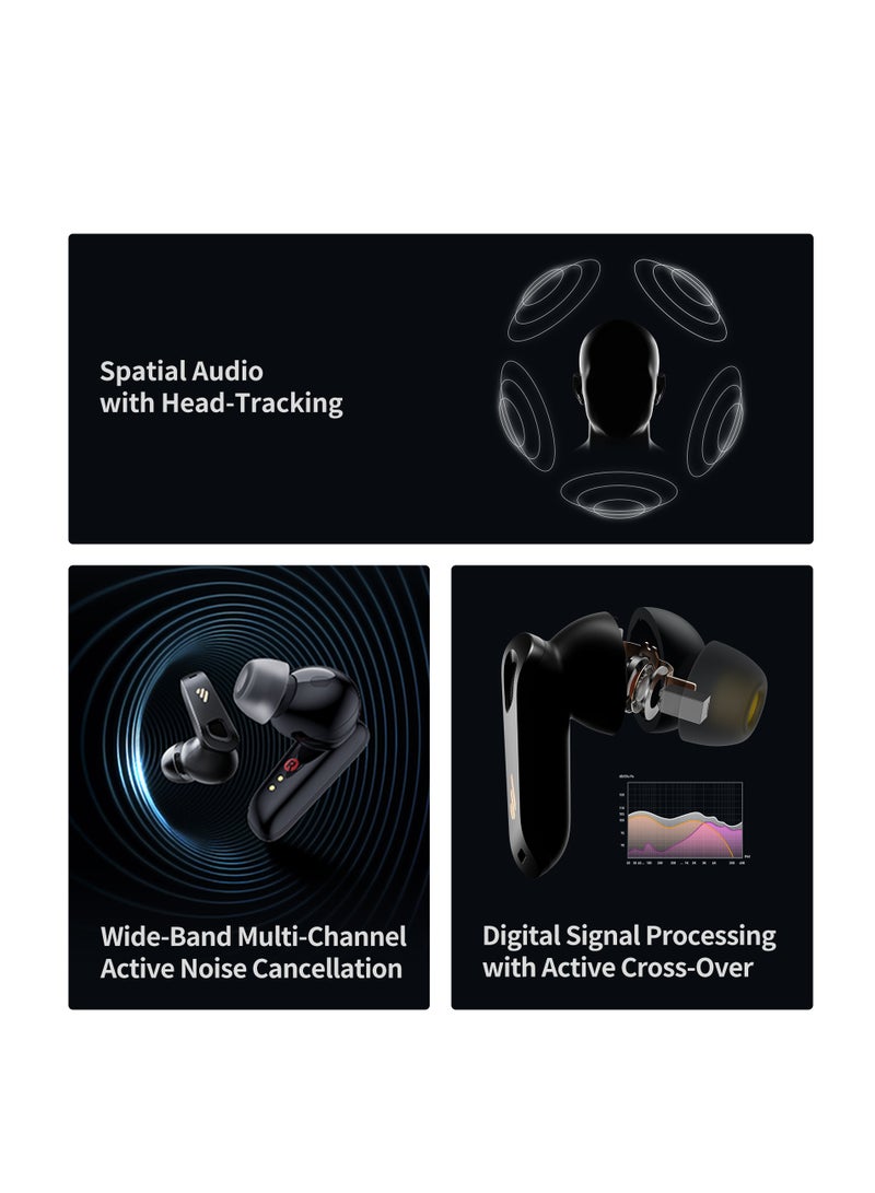 Active Noise Cancelling Bluetooth Earbuds – Spatial Audio, Hi-Res Sound, 22H Playtime, IP54 Water-Resistant, 8 Mics for Clear Calls, Bluetooth 5.3, Fast Charging Ivory
