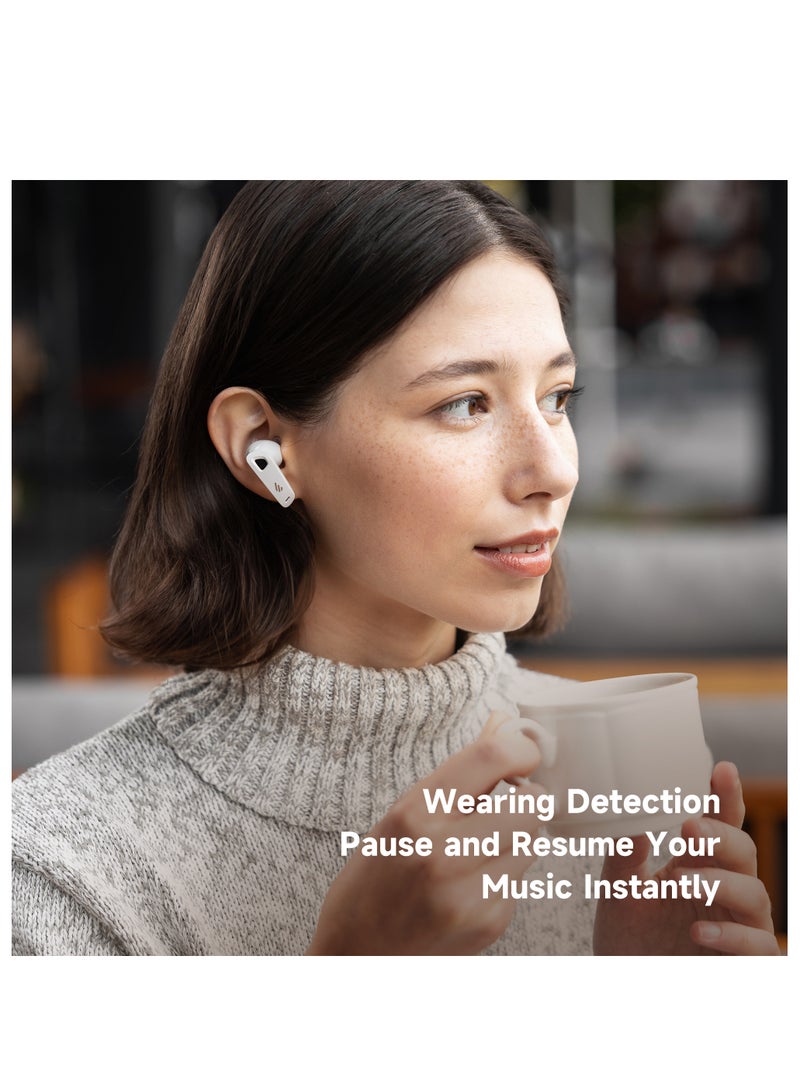 Active Noise Cancelling Bluetooth Earbuds – Spatial Audio, Hi-Res Sound, 22H Playtime, IP54 Water-Resistant, 8 Mics for Clear Calls, Bluetooth 5.3, Fast Charging Ivory