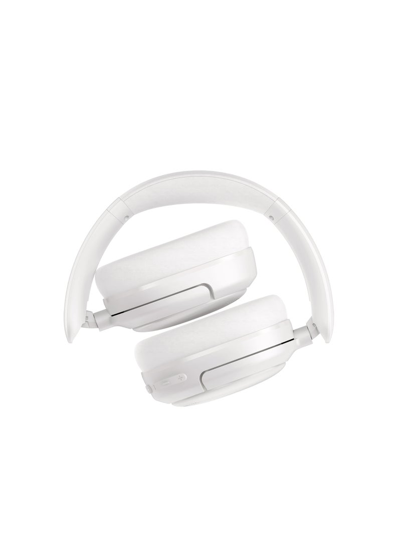 Wireless Over-Ear Bluetooth Headphones – Bluetooth 5.4, Foldable & Lightweight, 45H Battery Life, 40mm Drivers, Low Latency White