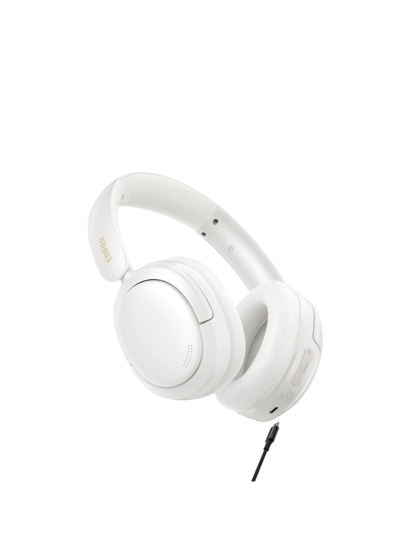 Wireless Over-Ear Bluetooth Headphones – Bluetooth 5.4, Foldable & Lightweight, 45H Battery Life, 40mm Drivers, Low Latency White