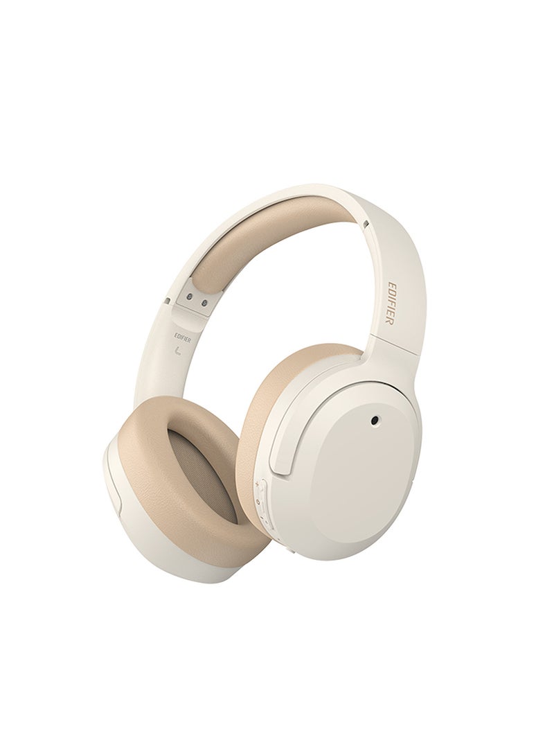 Hybrid Active Noise Cancelling Headphones - LDAC Codec - Hi-Res Audio Wireless & Wired - Fast Charge - 49H Playtime - Over Ear Bluetooth V5.2 Headphones Ivory