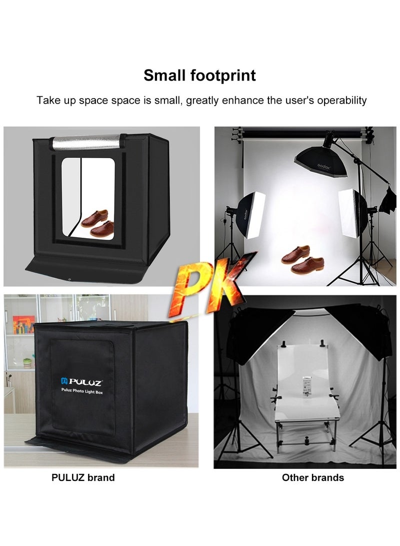 23.6Inch/60cm Photo Studio Light Box Portable Light Tent LED 5500K White Light Dimmable Mini 36W Photography Studio Tent Kit with 6 Removable Backdrop (Black Orange White Green Blue Red)
