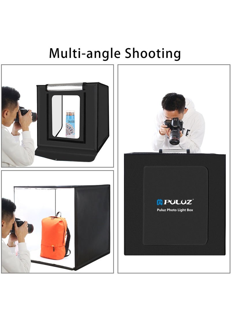 23.6Inch/60cm Photo Studio Light Box Portable Light Tent LED 5500K White Light Dimmable Mini 36W Photography Studio Tent Kit with 6 Removable Backdrop (Black Orange White Green Blue Red)