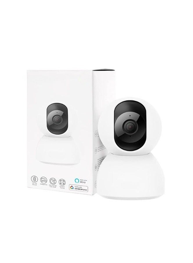 Smart Camera C400 4MP 360° Rotation AI Human Detection 2.4GHz/5GHz Wi-Fi Support Compatible With Alexa Home