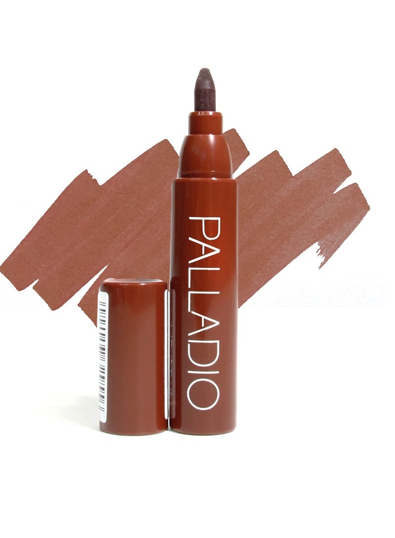 Palladio Lip Stain, Hydrating and Waterproof Formula, Matte Color Look, Longlasting All Day Wear Lip Color, Smudge Proof Natural Finish, Precise Chisel Tip Marker, Mocha Cream