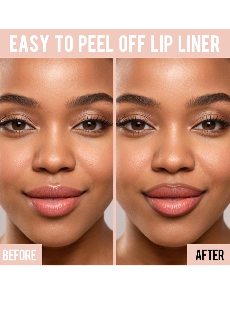 iMethod Lip Stain - Lip Liner Stain, Natural Long Lasting Lip Stain Peel Off, Waterproof Stay On All Day, Transfer-Proof, Highly Pigmented, Instant Peel Off Lip Stain Color, Nude Pink