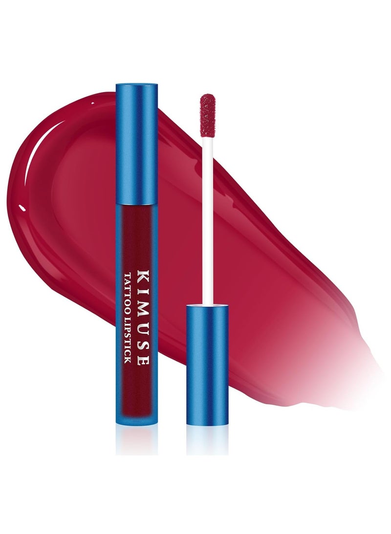 KIMUSE Tattoo Peel & Reveal Lip Stain, Waterproof Long Lasting Peel Off Lip Liner Tattoo, Non Stick Color Peel Off Mask Lip Gloss Makeup