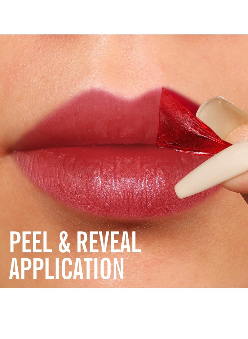 KIMUSE Tattoo Peel & Reveal Lip Stain, Waterproof Long Lasting Peel Off Lip Liner Tattoo, Non Stick Color Peel Off Mask Lip Gloss Makeup