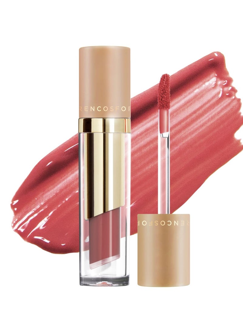 FORENCOS Long Lasting Waterproof Lip Stain Liquid Lipstick, Velvet Matte, Longwear, High Pigmentation, Tattoo Lips, Weightless, Smudge-proof, Non-Sticky, Korean Lip Tint Stain Makeup (32 Rosier)
