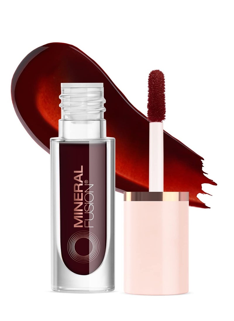 Mineral Fusion 2-in-1 Lip & Cheek Stain Merlot, 0.10 fl oz, Deep Cherry Red hydrating, long-lasting, matte lip and cheek color