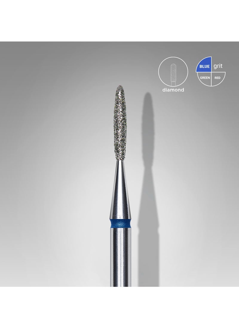 10 Pieces - Diamond Nail Drill Bit Flame Blue EXPERT | Head Diameter 1.4 mm / working part 8 mm