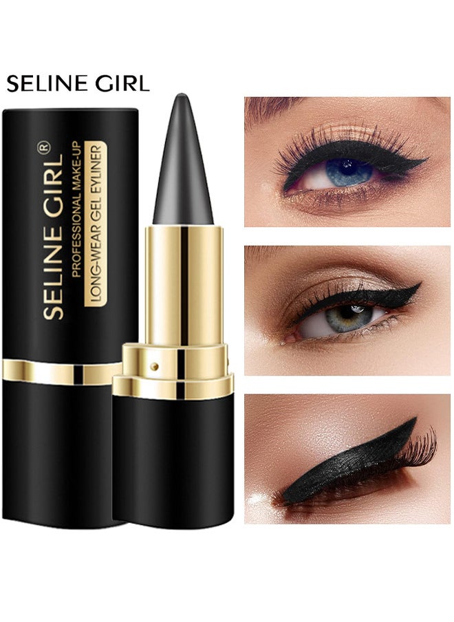 Professional Long Wear Gel Eyeliner, Black Gray Eyeliner Pencils, Quick Drying Eye liner Gel Stick Eye Makeup Long Lasting, Eye Makeup For Women (Black Gray)