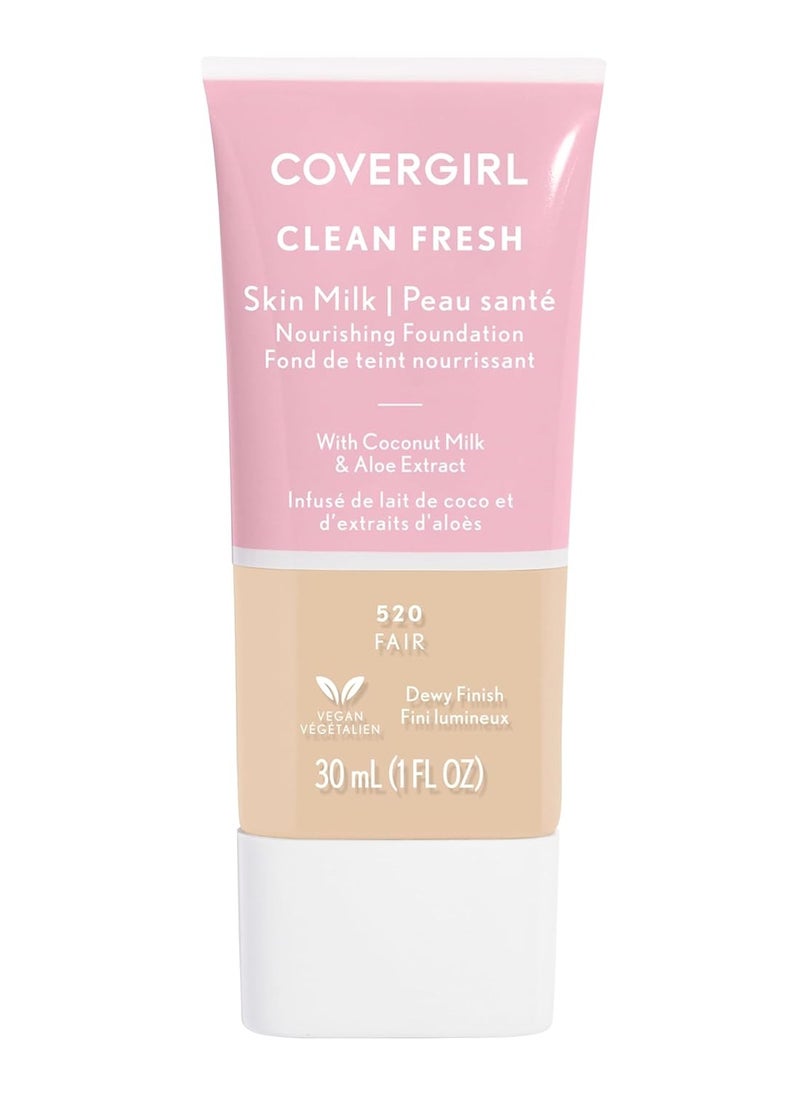 COVERGIRL Clean Fresh Skin Milk Foundation, Fair, 1 Fl Oz (Pack of 1) (packaging may vary)