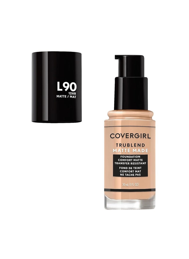 COVERGIRL TruBlend Matte Made Liquid Foundation, Classic Beige, 1 Fl Oz (Pack of 1)