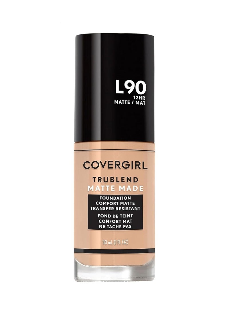 COVERGIRL TruBlend Matte Made Liquid Foundation, Classic Beige, 1 Fl Oz (Pack of 1)