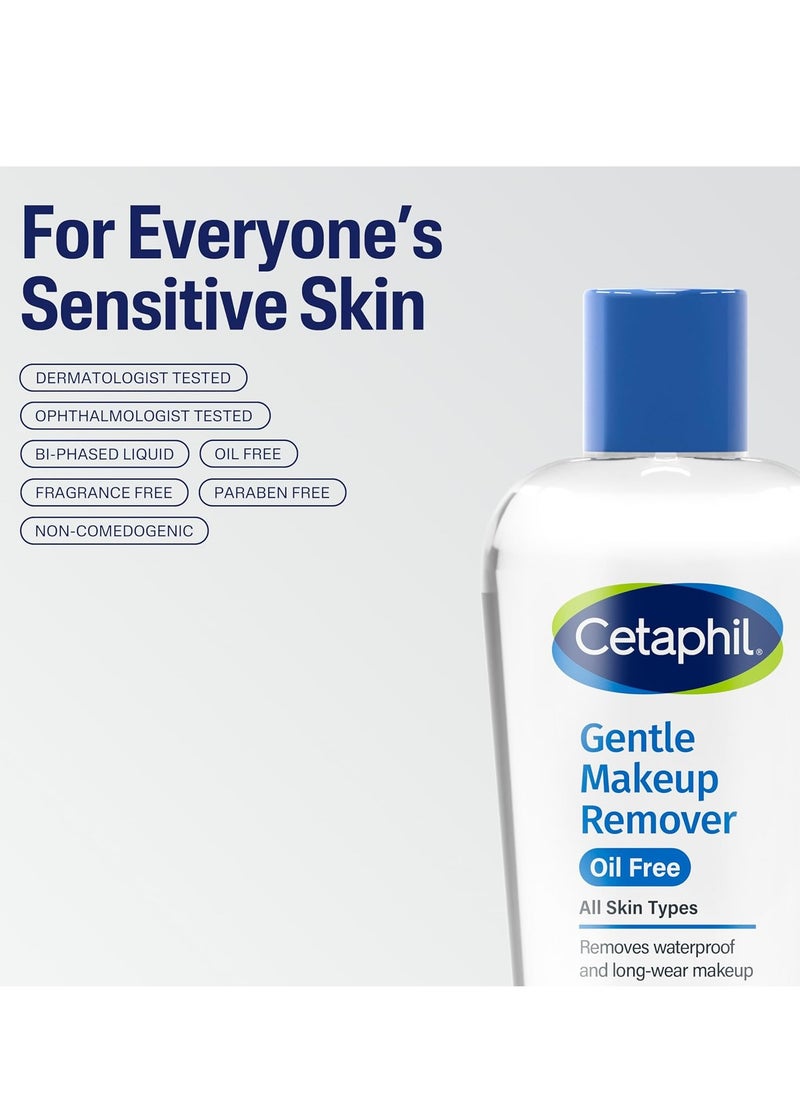 Cetaphil Gentle Waterproof Makeup Remover, Oil-Free Formula Suitable for Sensitive Skin, 6.0 Fluid Ounce