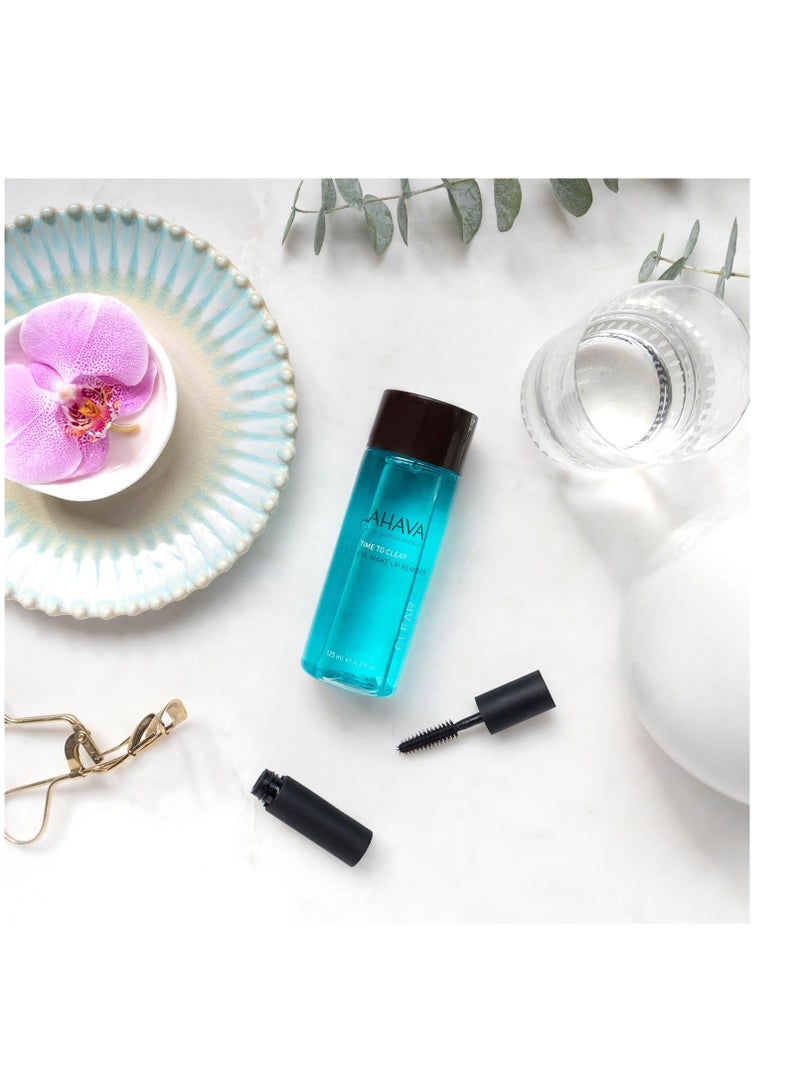 AHAVA Time To Clear Eye Make-up Remover - Bi-phased makeup remover, lifts away waterproof eye makeup, not leaves sticky residue, leaves the eye area tender & smooth, with exclusive Osmoter, 4.2 Fl.Oz