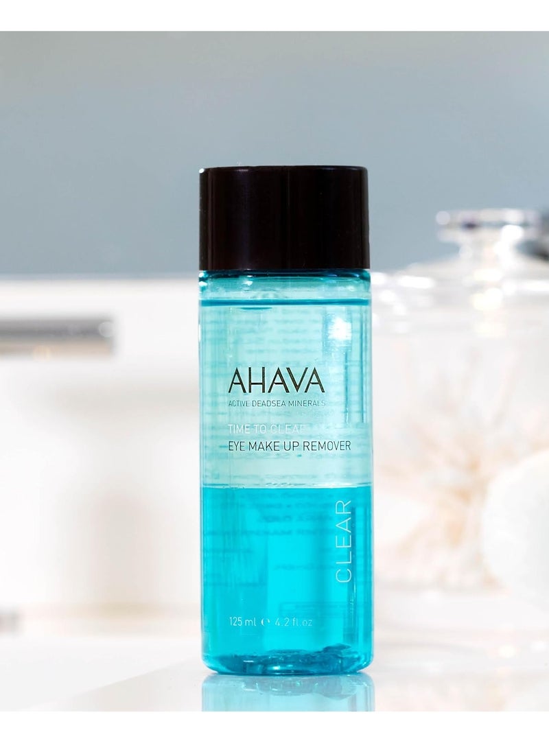 AHAVA Time To Clear Eye Make-up Remover - Bi-phased makeup remover, lifts away waterproof eye makeup, not leaves sticky residue, leaves the eye area tender & smooth, with exclusive Osmoter, 4.2 Fl.Oz