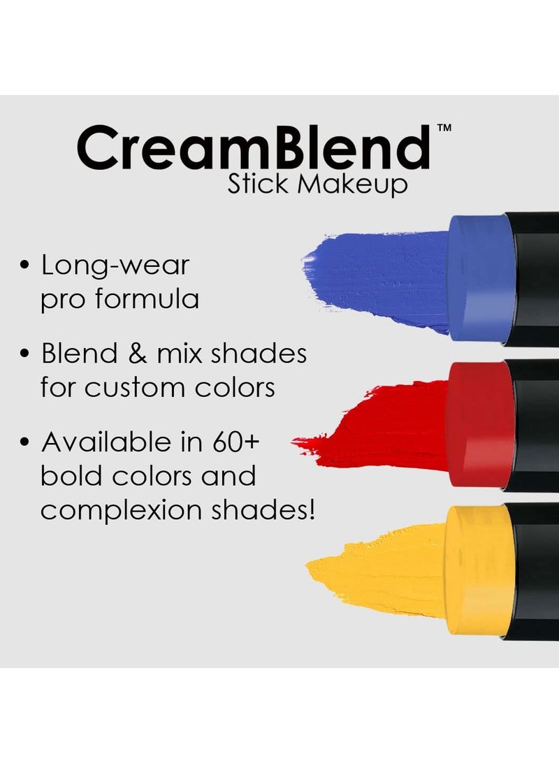 Mehron Makeup CreamBlend Stick | Face Paint, Body Paint, & Foundation Cream Makeup | Body Paint Stick Perfect for Halloween Makeup .75 oz (21 g) (White)