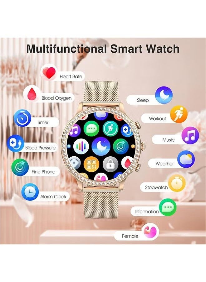 Women's smart watch (answer/make calls) smartwatch for Android phones and iOS 1.32