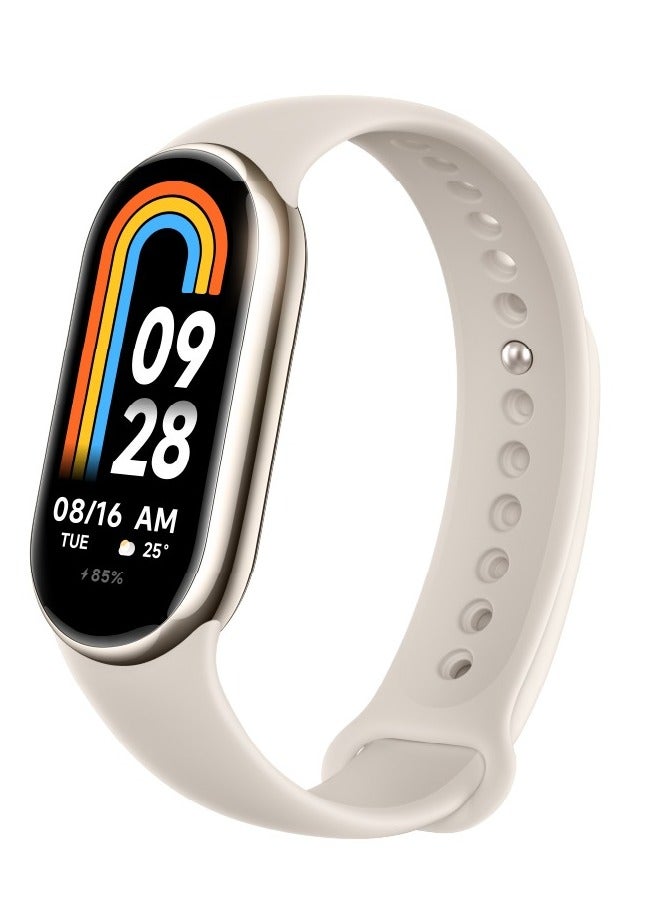 Smart Watch Band 8 Adaptive Screen Brightness and High Refresh Rate Ultra-Long Battery Life, Fast Charging 200+ Color Watch Faces All-Day Health Monitoring (White)