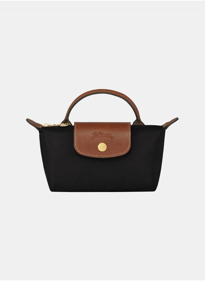 Longchamp Women's classic fashion versatile mini makeup bag handbag shoulder bag handheld small bag Mini Classic Black