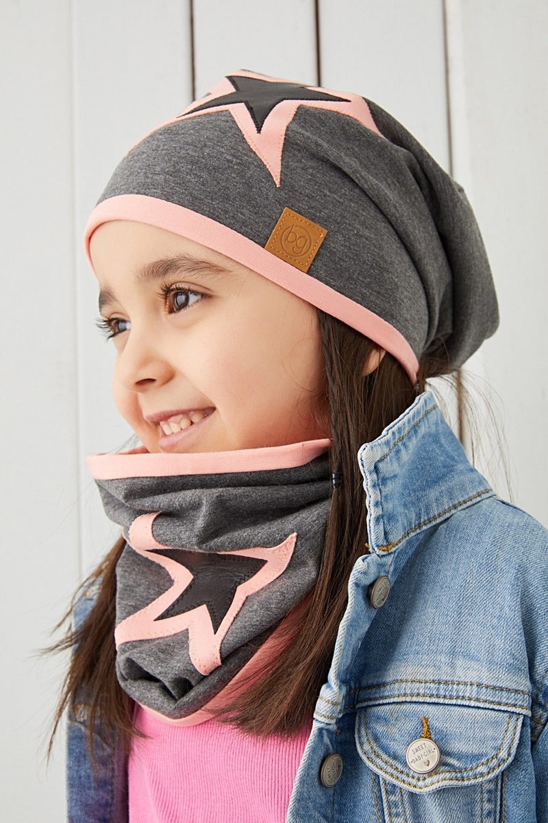 Powder Gray Children's Baby Hat Beanie Soft Cotton Combed Cotton