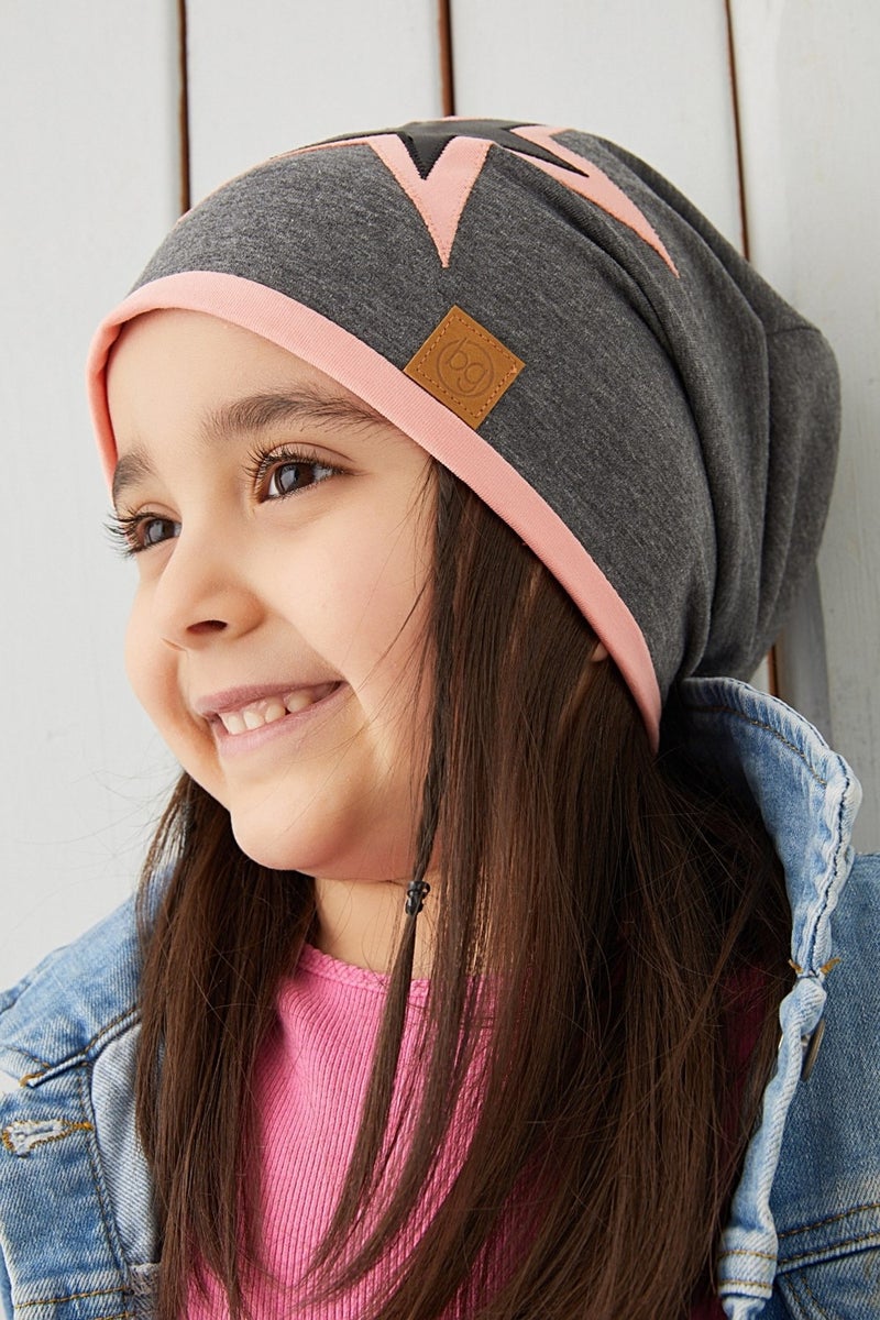 Powder Gray Children's Baby Hat Beanie Soft Cotton Combed Cotton