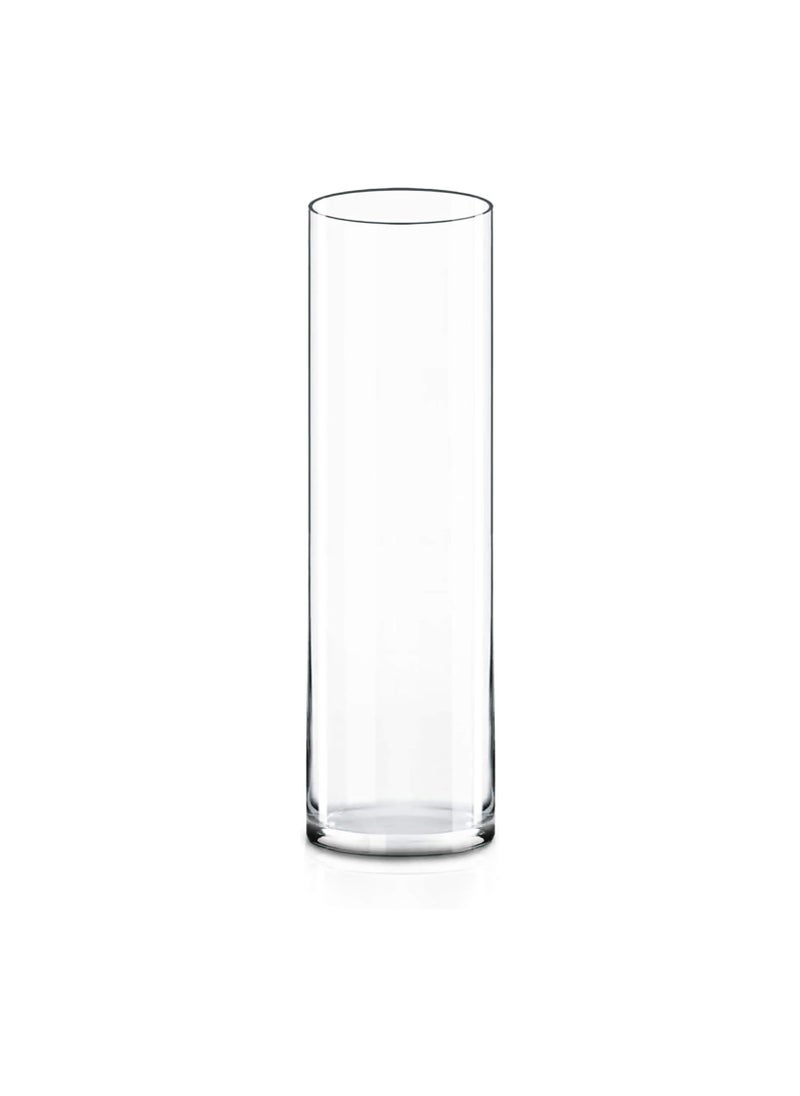 Clear Glass Cylinder Vase (H:16