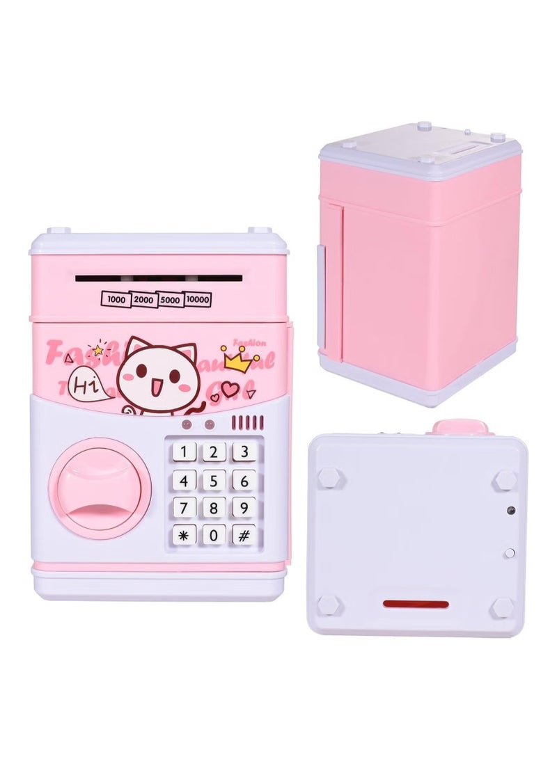 Electronic Piggy Bank With Fingerprint And Pin For Boys And Girls, Mini ATM Saving Box