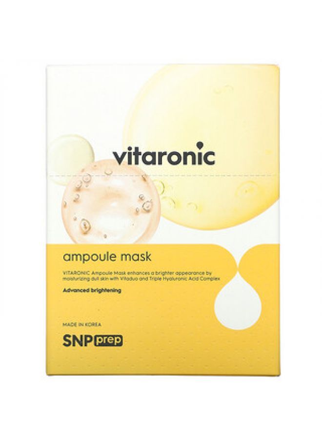SNP Vitaronic Ampoule Beauty Sheet Mask 10 Sheet 0.84 fl oz (25 ml) Each