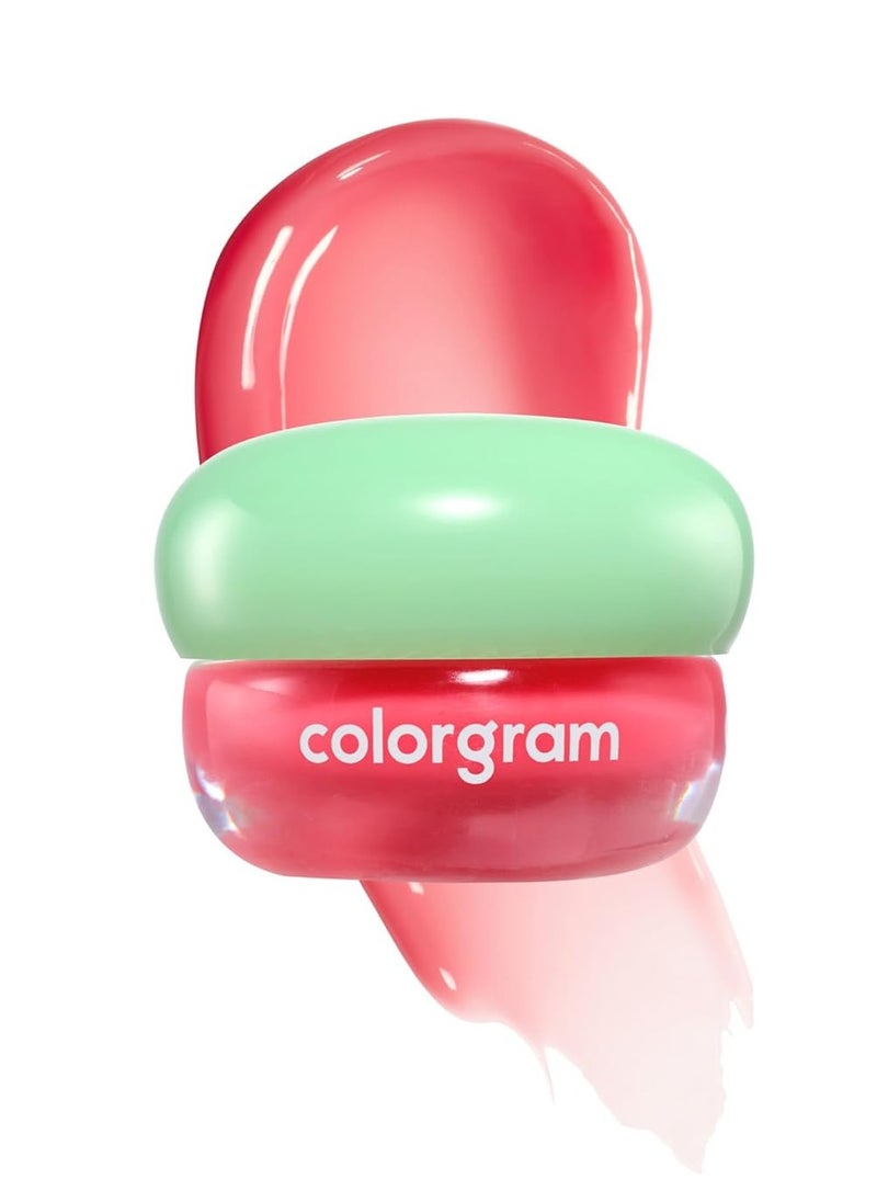 COLORGRAM Tintin Dory Lip Jam 03 Peach Jam | Tinted Lip Jam, Hydrating & Plumping Lip Balm with Lightweight, Non-Sticky Formula | Clear Radiance & Semi-Transparent Color