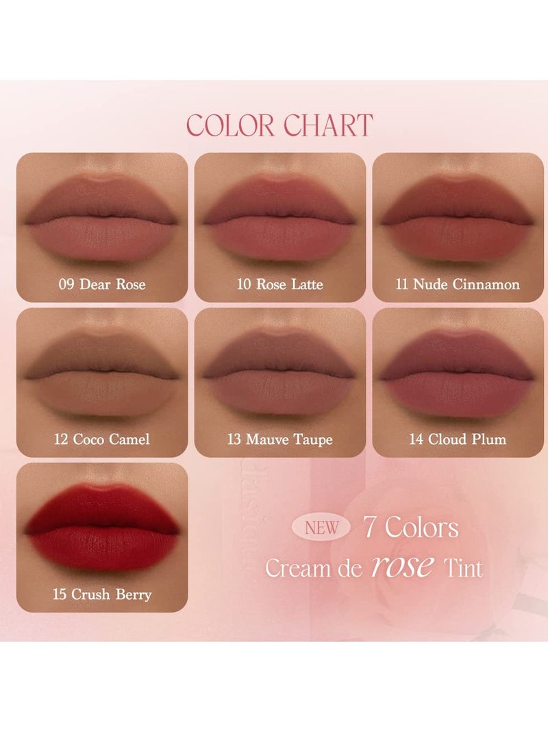dasique Cream De Rose Tint (15 Crush Berry) | AMAZON US ONLY | Velvet Cream Matte Lip Stain, Infused with Rose Water | Vegan