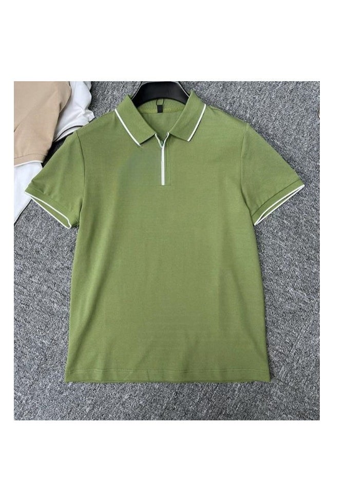 Men's Short Sleeved T-Shirt Casual Shoulder Polo Shirt