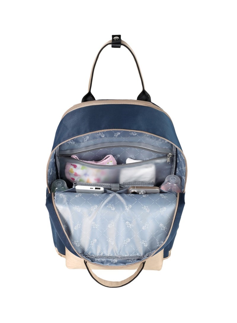 Little Story Kenzie Mom Dad Travel Diaper Backpack - Dark Blue