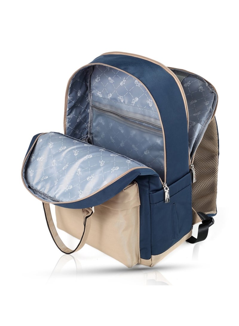 Little Story Kenzie Mom Dad Travel Diaper Backpack - Dark Blue