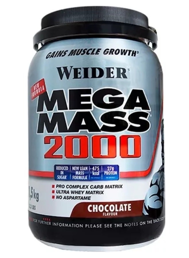 Weider Mega Mass 2000 Chocolate Flavour 1.5 Kg