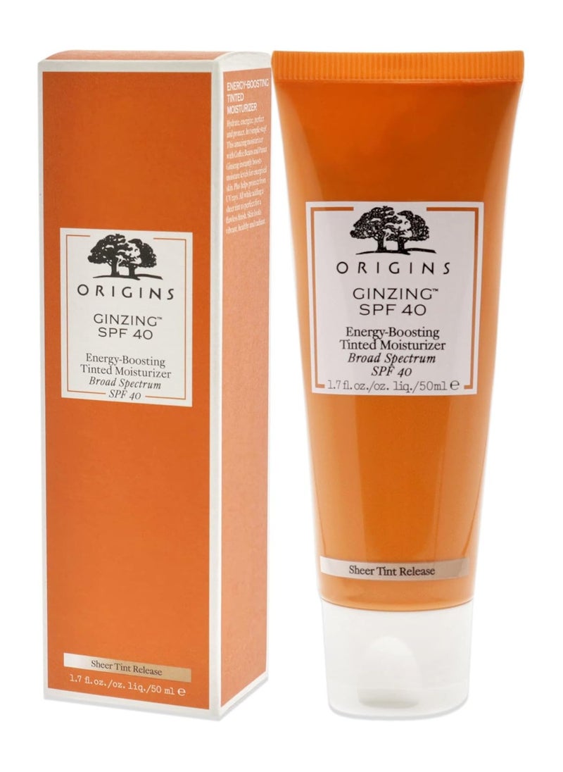 Origins GinZing SPF 40 Energy-Boosting Tinted Moisturizer,1.7 Fl Oz (Pack of 1)