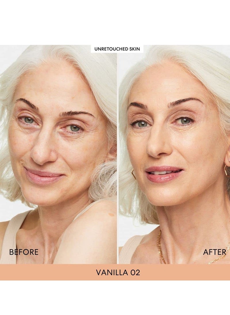 bareMinerals Complexion Rescue Tinted Moisturizer for Face with SPF 30 + Hyaluronic Acid, Hydrating Tinted Mineral Sunscreen for Face, Skin Tint, Vegan Vanilla 02