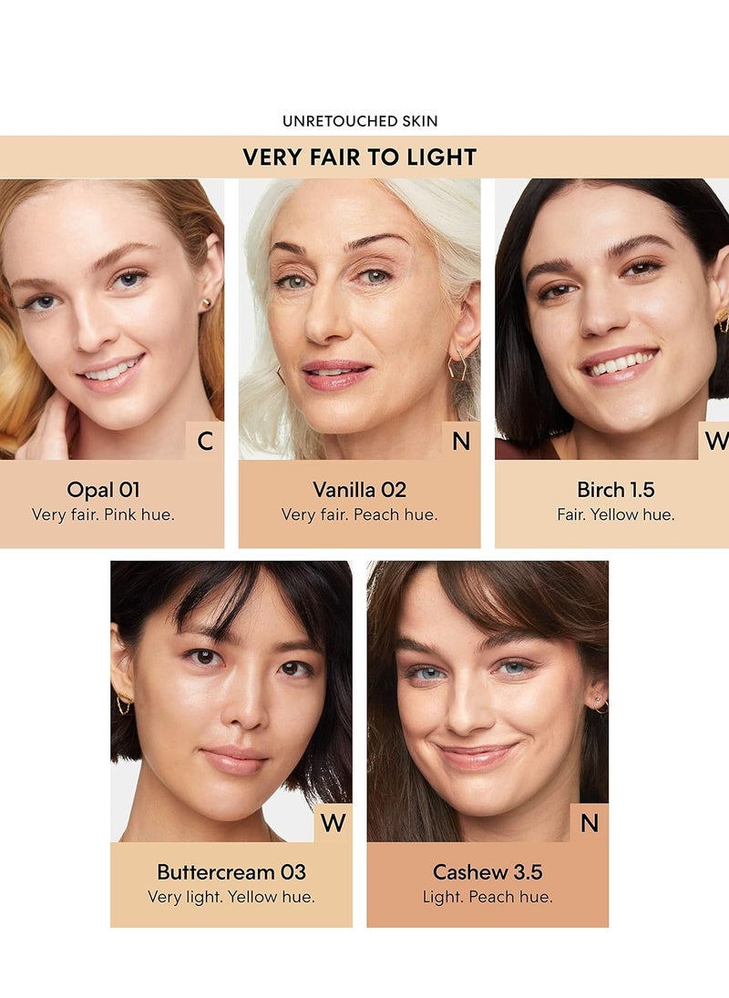 bareMinerals Complexion Rescue Tinted Moisturizer for Face with SPF 30 + Hyaluronic Acid, Hydrating Tinted Mineral Sunscreen for Face, Skin Tint, Vegan Vanilla 02